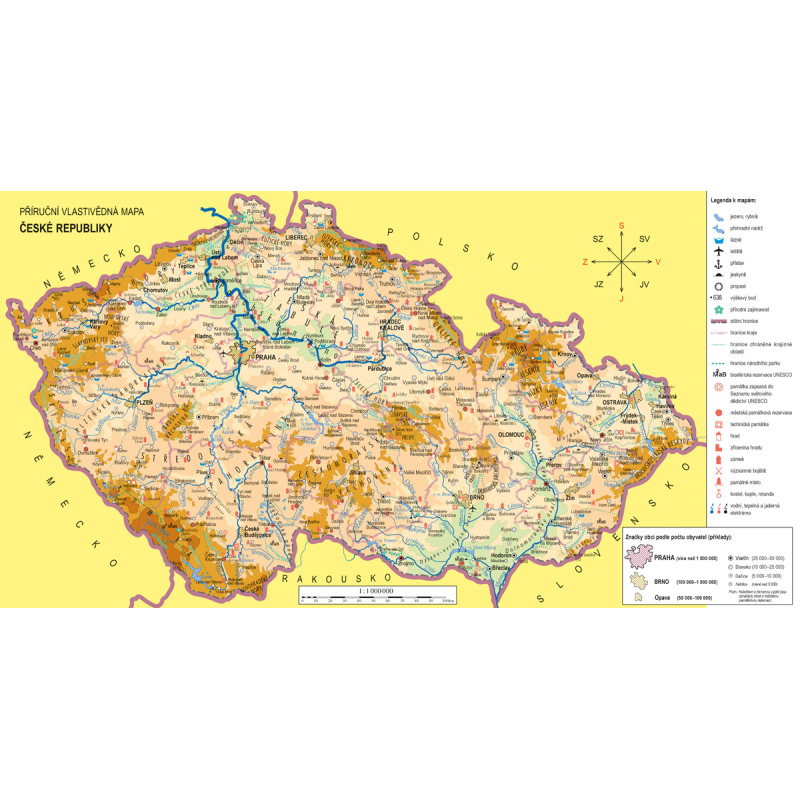 Náhradní mapa k učebnici Vlastivěda 4 - Poznáváme naši vlast