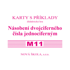 Sada kartiček M11 - násobení dvojciferného čísla jednociferným