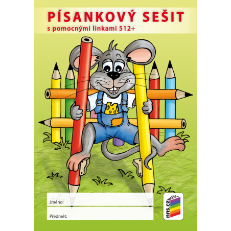 Písankový sešit s pomocnými linkami 512+