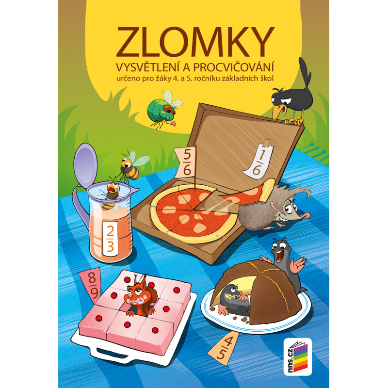 Zlomky - vysvětlení a procvičování pro 4. a 5. ročník (barevný pracovní sešit)