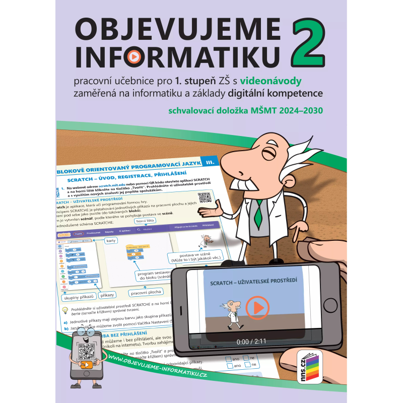 Objevujeme informatiku 2, pracovní učebnice pro 1. stupeň s videonávody